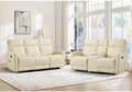 ANJ 2-Piece Premium Faux Leather Manual Reclining Sofa Set, Include Loveseat by ANJ