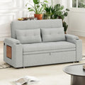 COLAMY 65'' Convertible Futon Sofa Bed, Pull Out Couch Bed, Light Grey by COLAMYHOME