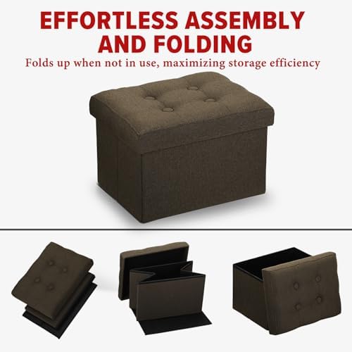 LINMAGCO Ottoman with Storage Small Foot Rest Stool Under Desk Stool Short - Image 4