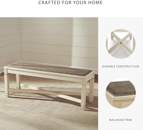 Signature Design by Ashley Bolanburg Upholstered Dining Bench - Image 5