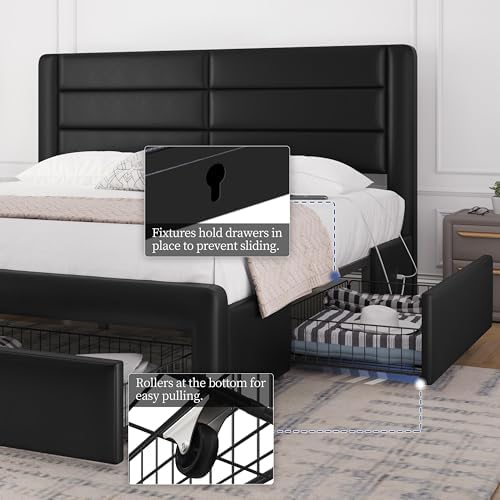 Yaheetech King Upholstered Bed Frame - Image 5