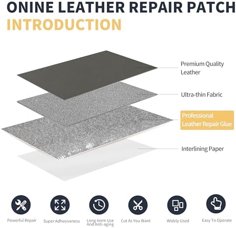 ONine Leather Repair Patch，Leather Repair Tape, 3 x 60 inches Leather Repair - Image 3