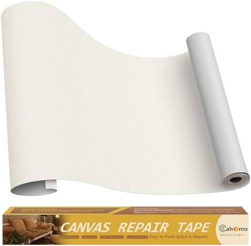 Canvas Repair Tape 16x79 inch, Self Adhesive Fabric Patches, Couch Repair Patch by Cahomo