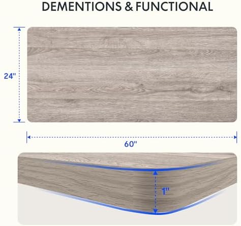FLEXISPOT 60"x24" Whole Piece Desk Top - Image 2