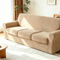Luxury Velvet Sofa Covers for 3 Cushion Couch by HOMECOVER
