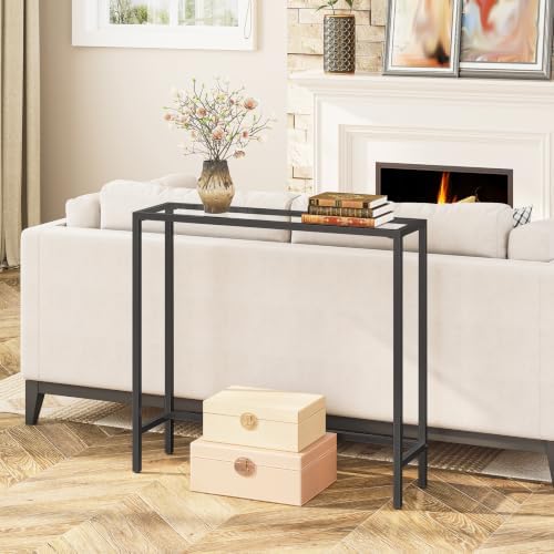 HOOBRO 29.5" Narrow Console Table, Modern Sofa Table Behind Couch Table - Image 6