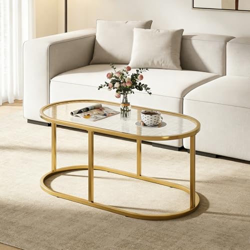 Coffee Table Gold Glass Coffee Table - Image 5
