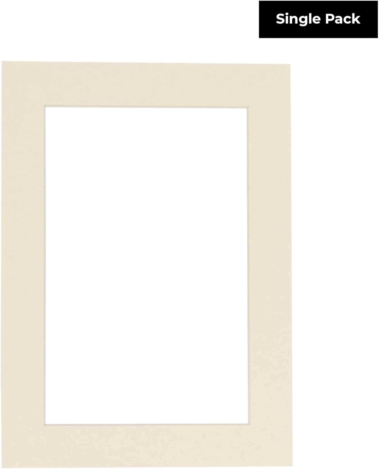 8x10 Mat Bevel Cut for 5.5x8.5 Photos - Acid Free Textured Cream Precut Matboard - For Pictures, Photos, Framing - 4-ply Thickness