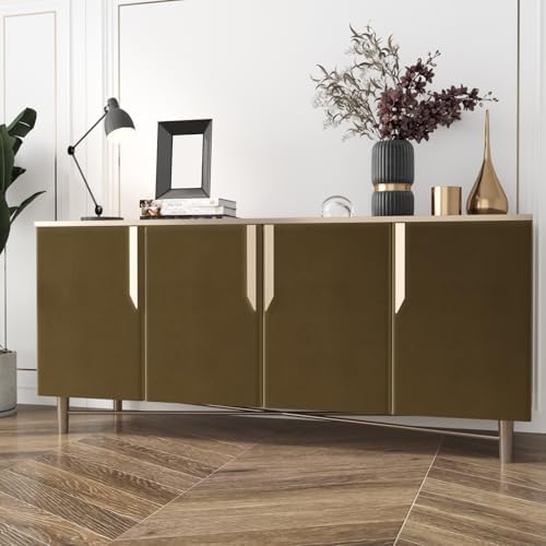 VEELIKE Olive Brown Velvet Drawer Liner - Image 5