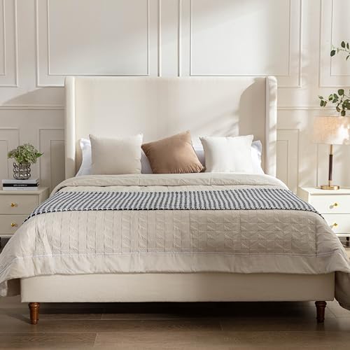 Upholstered Bed Frame Queen Size by Unknown