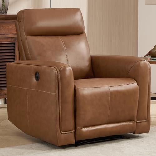 CANMOV Genuine Leather Power Recliner Chairs by CANMOV