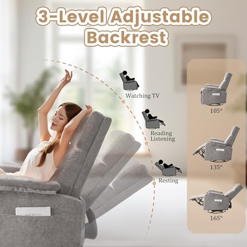 Korser Swivel Rocking Recliner - Image 4