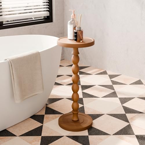 Small Round Side Table, Rubberwood‌ Drink Table - Image 7