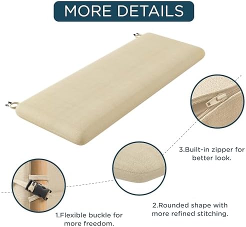 Codi Outdoor Bench Cushion for Patio Furniture - Image 7