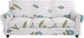 SearchI Stretch Sofa Cover Printed Couch Cover, Floral Pattern 4 Pieces Sofa by SearchI
