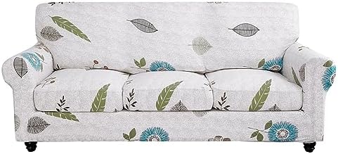 SearchI Stretch Sofa Cover Printed Couch Cover, Floral Pattern 4 Pieces Sofa by SearchI