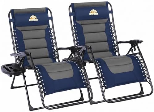 Colegence Oversized Zero Gravity Chairs Set of 2, 400-lb Capacity Recliner by ColegenceOutdoor