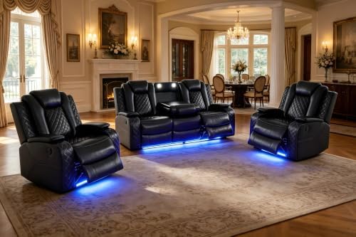 3 Piece Power Recliner Sofa Set by COSYMOORFURNITURE