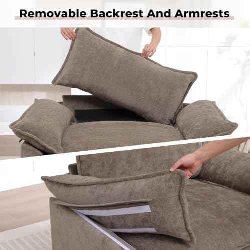 Oversized Accent Chair, Modern Upholstered Armchair Cloud Sofa Chair - Image 5
