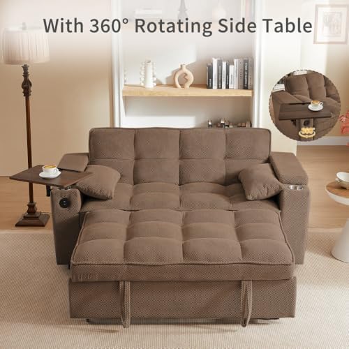 Auvsoce 65'' Convertible Sleeper Sofa Bed - Image 4