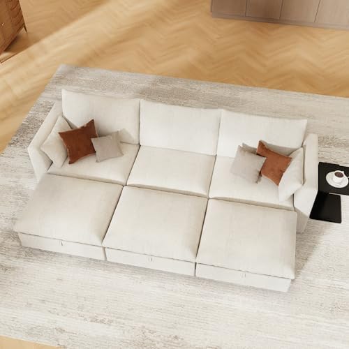 WorthFurni Oversized Modular Sectional Sofa, Comfty 6 Seat Modular Sofa - Image 7
