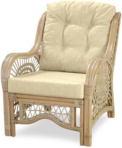 Malibu Lounge Living Accent Armchair Natural Rattan Wicker Handmade Design - Image 4