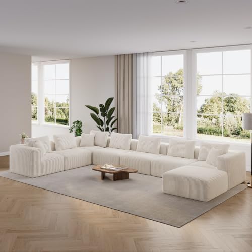 Novilla 177" Modular Sectional Sofa, U Shape Extra Large Sectional Couch by Novilla