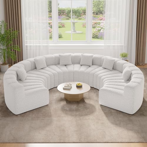 Luxanimarion Oversized Curved Cloud Couch, 6 Seater Modern Modular Sectional by Luxanimarion