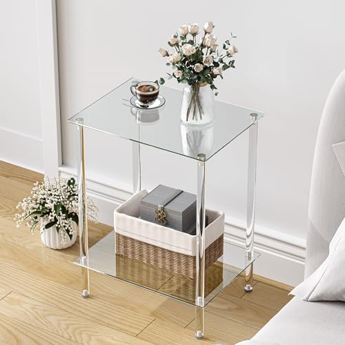 2-Tier Tempered Glass Side Tables - Image 4
