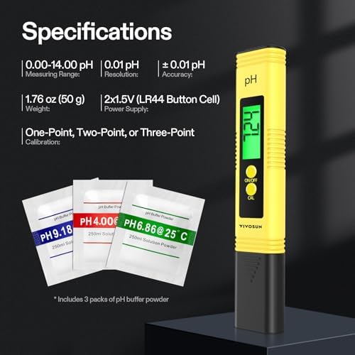 VIVOSUN Digital pH Meter 0.01 Accuracy Pen Tester - Image 2