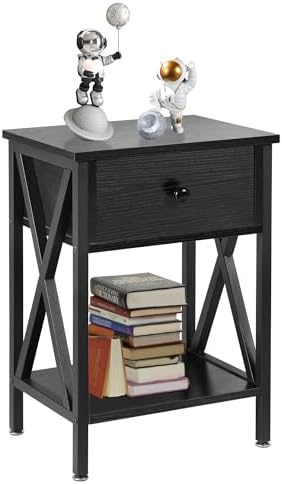 VECELO Nightstand, Modern Bedside End Table, Night Stand by VECELO
