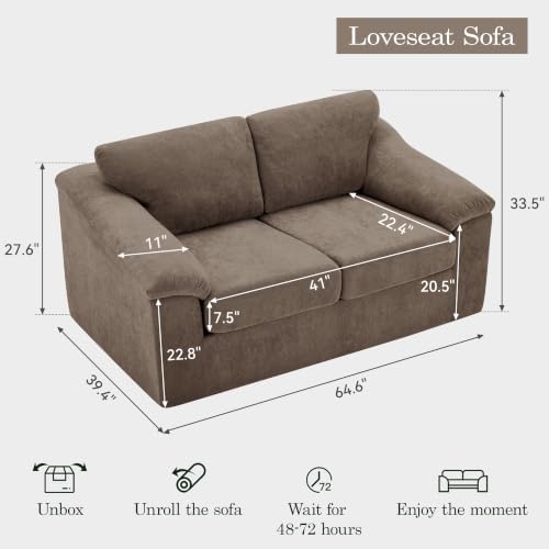 Boneless Loveseat Sofa, Modern Cloud Couch - Image 2