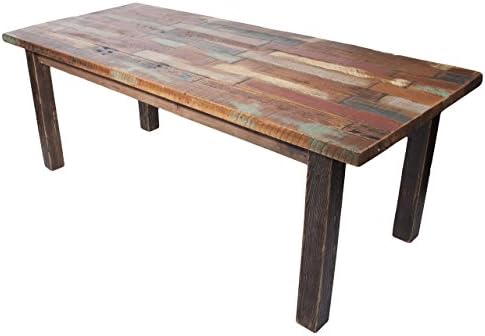 Reclaimed wood dining table - Image 5