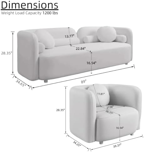 5-Piece Curved Couch Set - Image 2