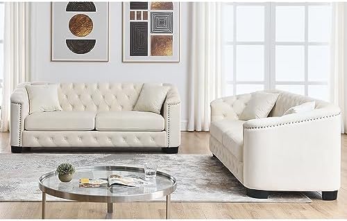 3-Seater Chesterfield Sofa Set of 2 - Image 6