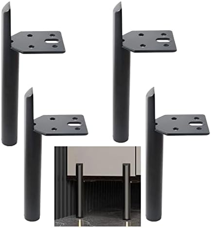 10 Inch Furniture Legs Side Mounted Coffee Table Feet Black by ALXEH