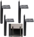 10 Inch Furniture Legs Side Mounted Coffee Table Feet Black by ALXEH