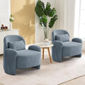LOULENS Accent Chair Set of 2, Linen Fabric Lounge Armchair by LOULENS