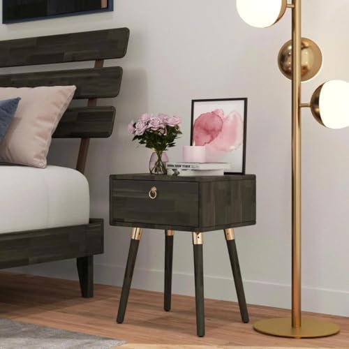 Bme Caden Solid Wood Nightstand/Side Table/End Table, Fully Assembled, by Bme