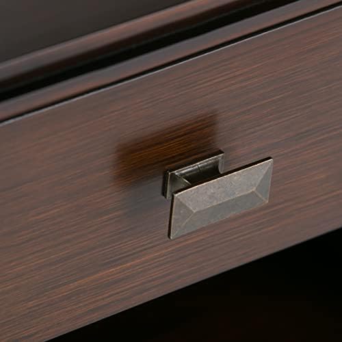 SIMPLIHOME Artisan 24" Bedside Nightstands in Russet Brown - Image 6