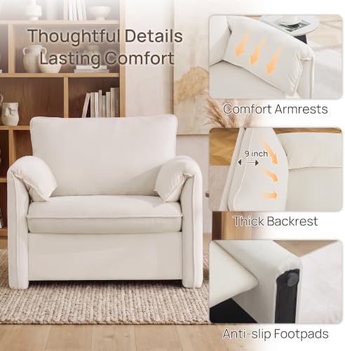 Oversized Accent Chair, Comfy Reading Chair, Armchair - Image 4