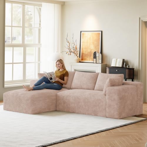 ONEMMLION 96" L-Shaped Cloud Boneless Couch Sofa - Image 5