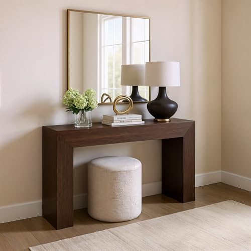 Plank+Beam Grand Console Table, 56 Inch, Walnut Wirebrush by PlankBeam