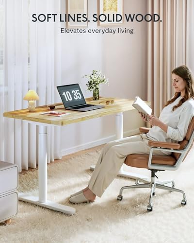 FLEXISPOT 63" x 24" Solid Wood Standing Desk - Image 3