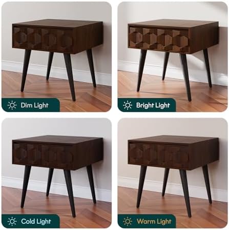 Bme Georgina Solid Wood Mid-Century Modern Side Table - Image 3