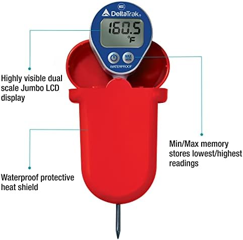 DeltaTrak 12214 Waterproof Dishwasher Thermometer Kit w/Auto-Cal - Image 2