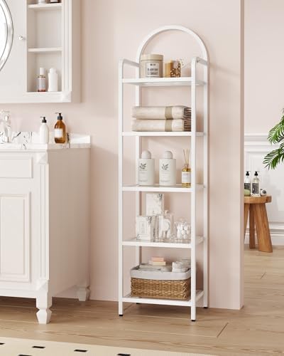 Hzuaneri Bookcase Bookshelf, Tempered Glass Bookshelves - Image 7
