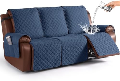 KinCam Waterproof Recliner Sofa Covers Washable, 3 Seater by KinCam