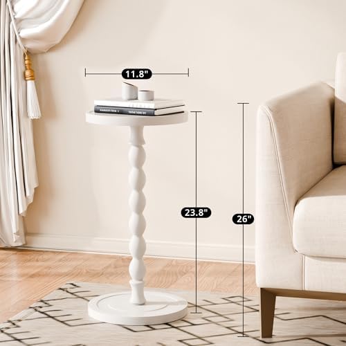 Small Round Side Table, Rubberwood‌ Drink Table - Image 3