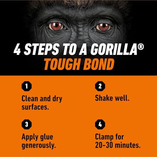 Gorilla Ultimate Waterproof Wood Glue, Natural Color, 18 oz - Image 5